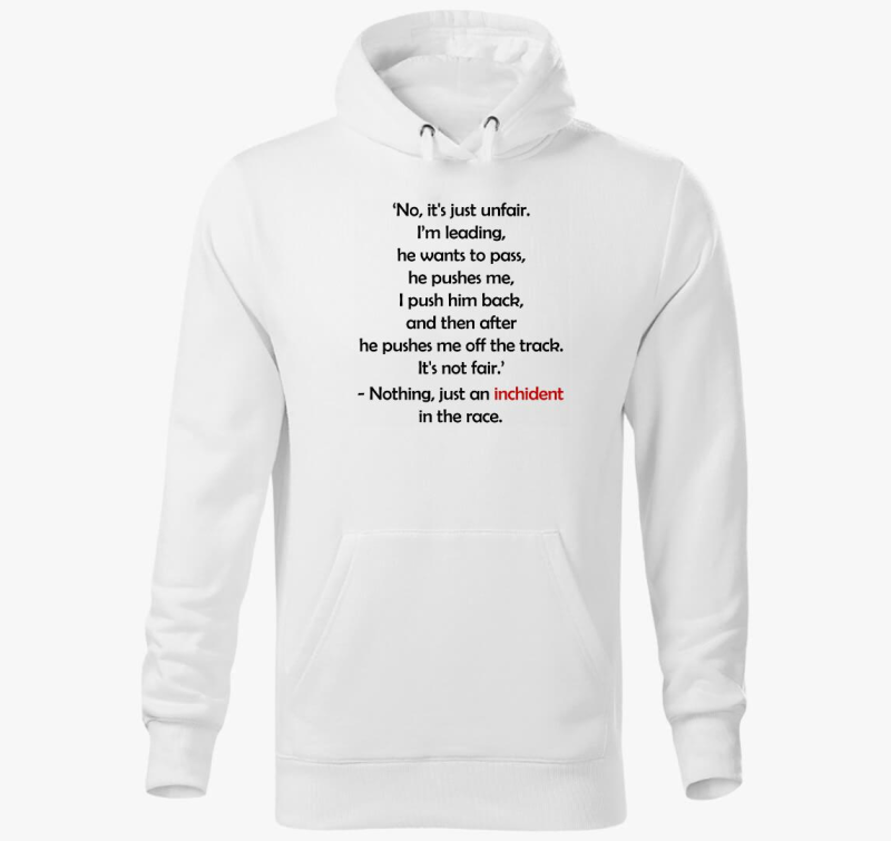 Unfair inchident kapucnis pulóver