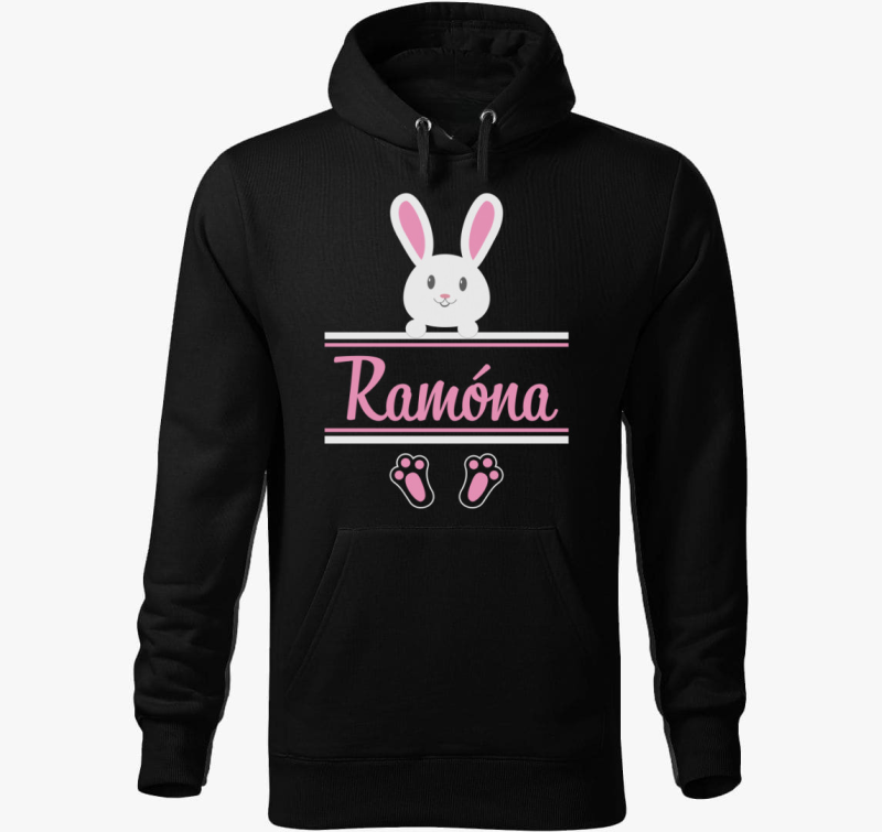 Húsvéti nyuszis (választható névvel!) kapucnis pulóver