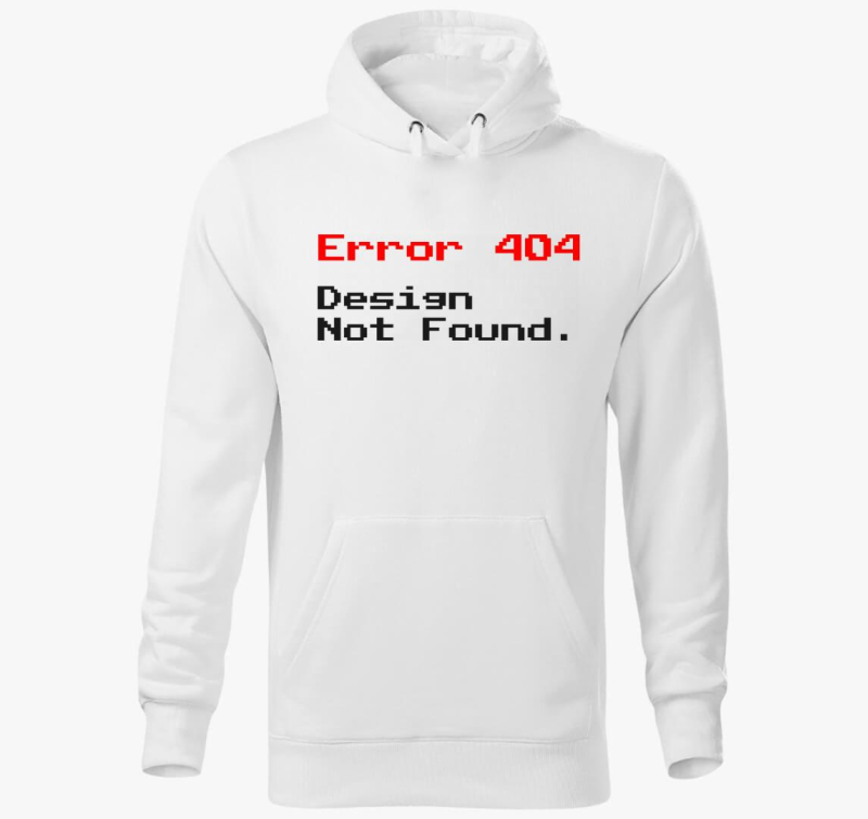 Error 404 Design Not Found pixel kapucnis pulóver