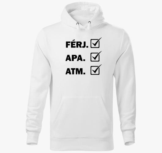 Apa Férj ATM kapucnis pulóver...
