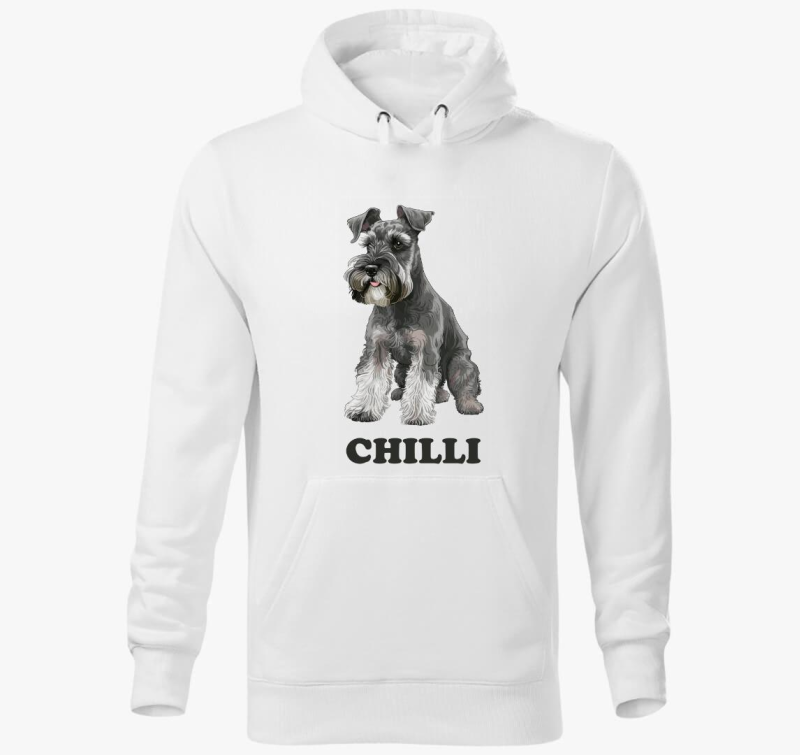 Shnauzer névvel kapucnis pulóver