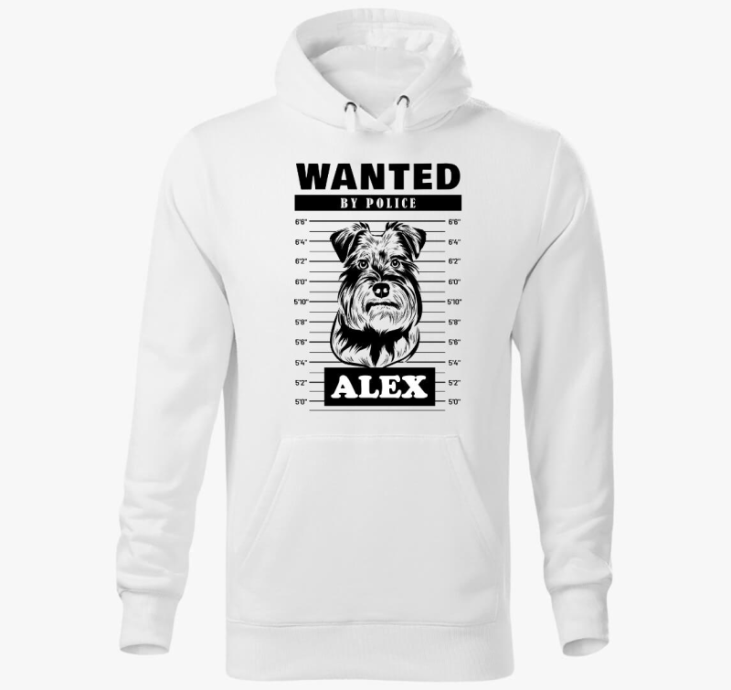 Schnauzer wanted kapucnis pulóver