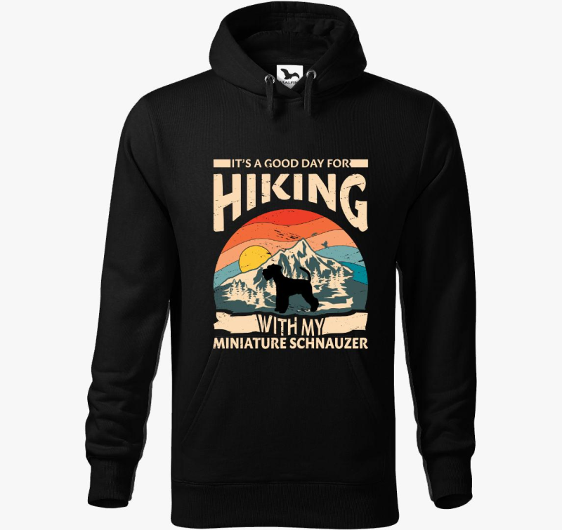 Schnauzer hiking kapucnis pulóver