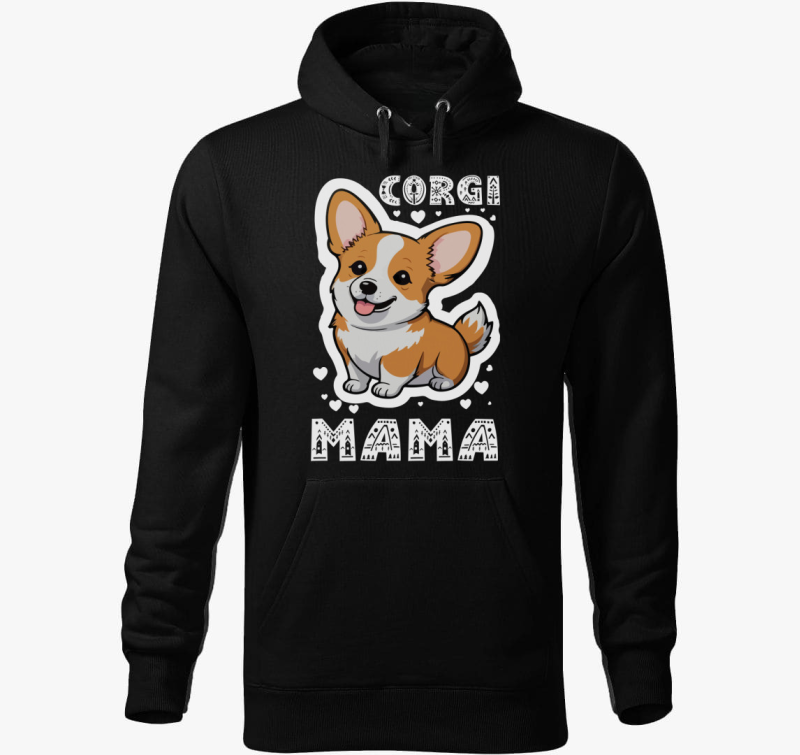 Corgi Mama kapucnis pulóver