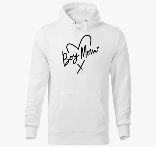 Boy Mom kapucnis pulóver