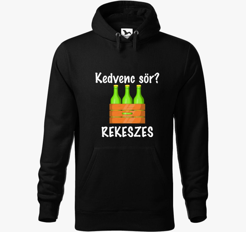 Kedvenc sör? rekeszes kapucnis pulóver