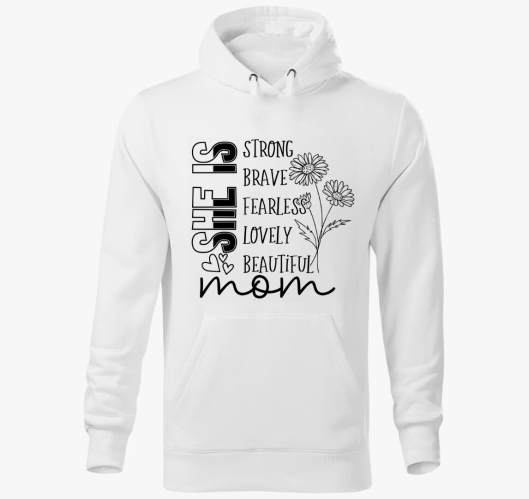 Mom She kapucnis pulóver