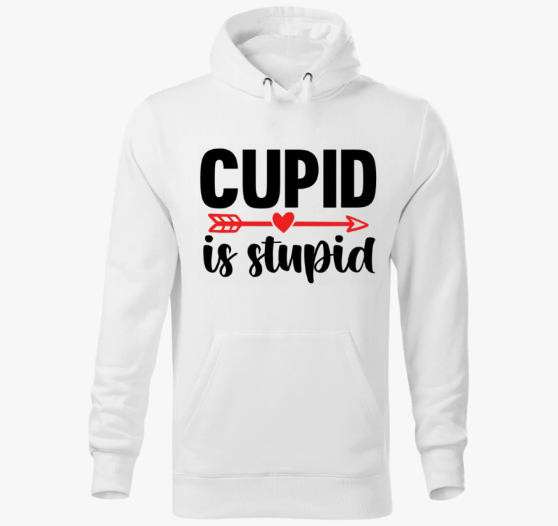 Cupid is stupid kapucnis pulóver