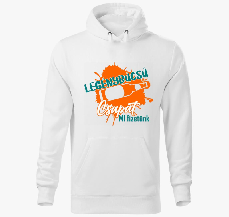 Legénybúcsús Csapat minta kapucnis pulóver