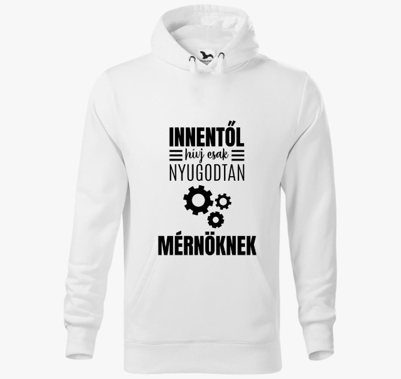 Hívj mérnöknek kapucnis pulóver