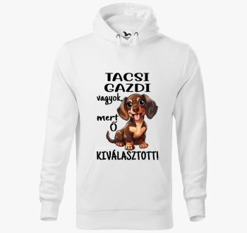 Tacsi gazdi vagyok mert kiválasztott barna kutyus kapucnis pulóver