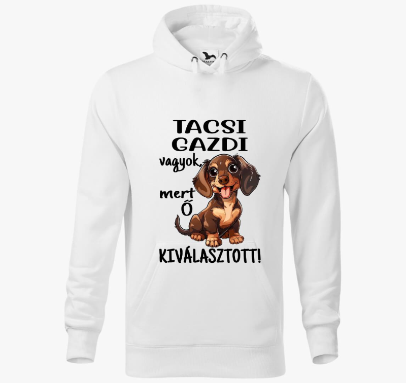 Tacsi gazdi vagyok mert kiválasztott barna kutyus kapucnis pulóver