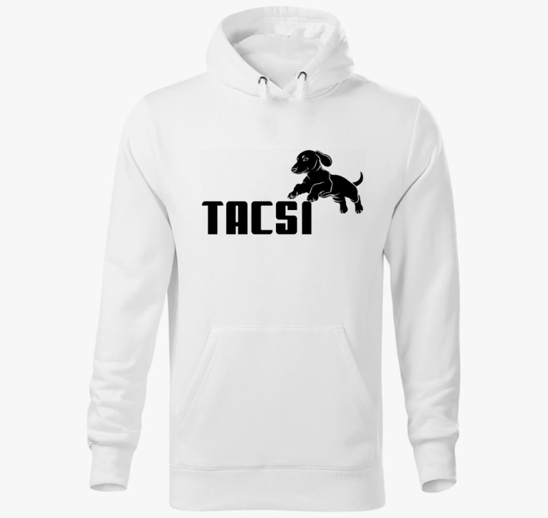 Tacsi márka pumás kapucnis pulóver