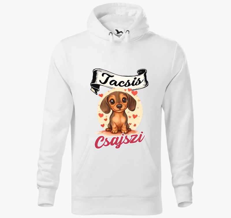 Tacsis Csajszi barna tacsi kapucnis pulóver
