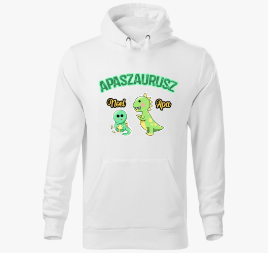 Apaszaurusz kapucnis pulóver -...