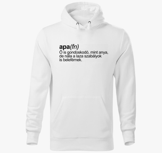 Apa mint főnév kapucnis pulóve...