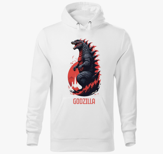Godzilla art kapucnis pulóver