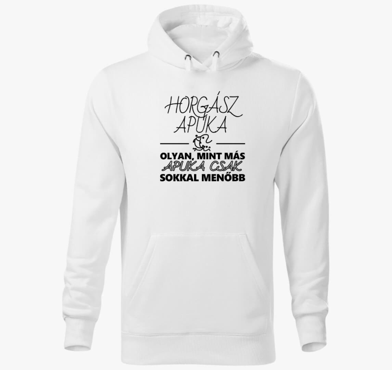 Horgász apuka kapucnis pulóver