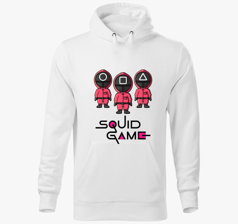 Squid Game - Chibi rózsaszín őrök kapucnis pulóver