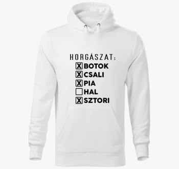 Horgász lista kapucnis pulóver
