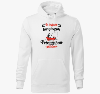 Legjobb horgászok kapucnis pulóver - választható hónappal