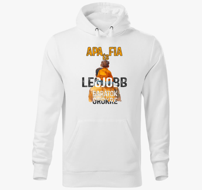 Apa és fia art kapucnis pulóver