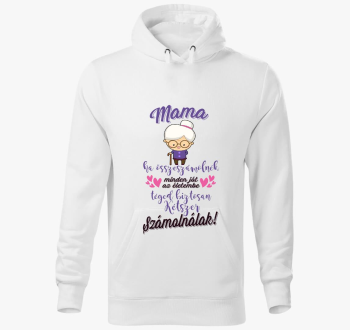 Mama számolós kapucnis pulóver