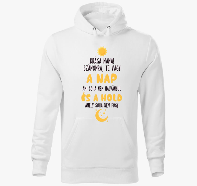 Mama a Nap és a Hold kapucnis pulóver