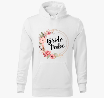 Bride tribe virágos kapucnis pulóver