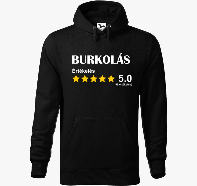Burkoló értékelős kapucnis pulóver