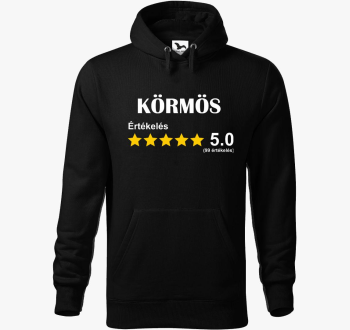 Körmös értékelős kapucnis pulóver