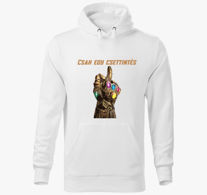 Csak egy csettintés Thanos kesztyűje kapucnis pulóver