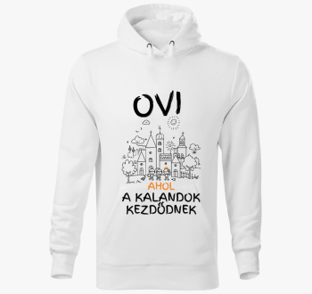 Ovi, ahol a kalandok kezdődnek kapucnis pulóver
