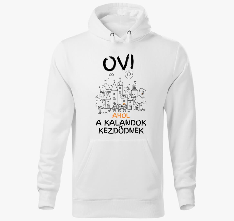 Ovi, ahol a kalandok kezdődnek kapucnis pulóver