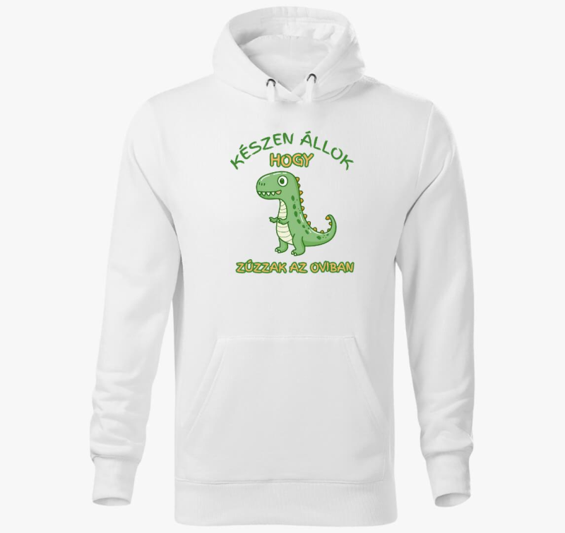 Készen állok kapucnis pulóver