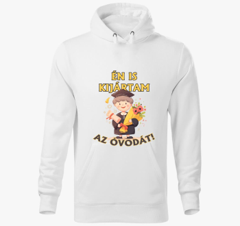 Én is kijártam az óvodát kapucnis pulóver