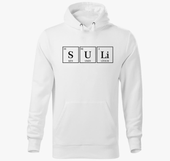Periódusos Suli kapucnis pulóver