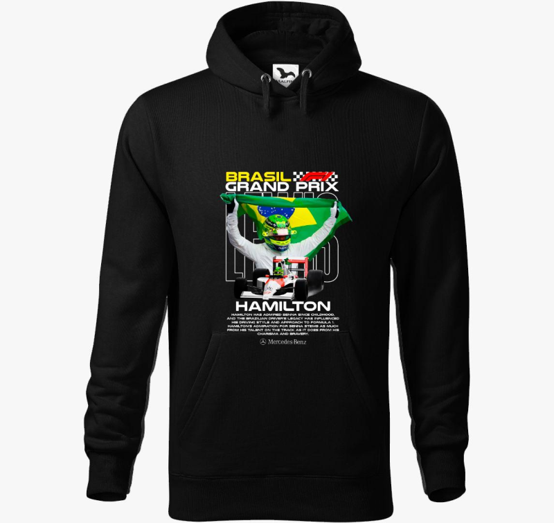 Lewis Hamilton Brasil kapucnis pulóver