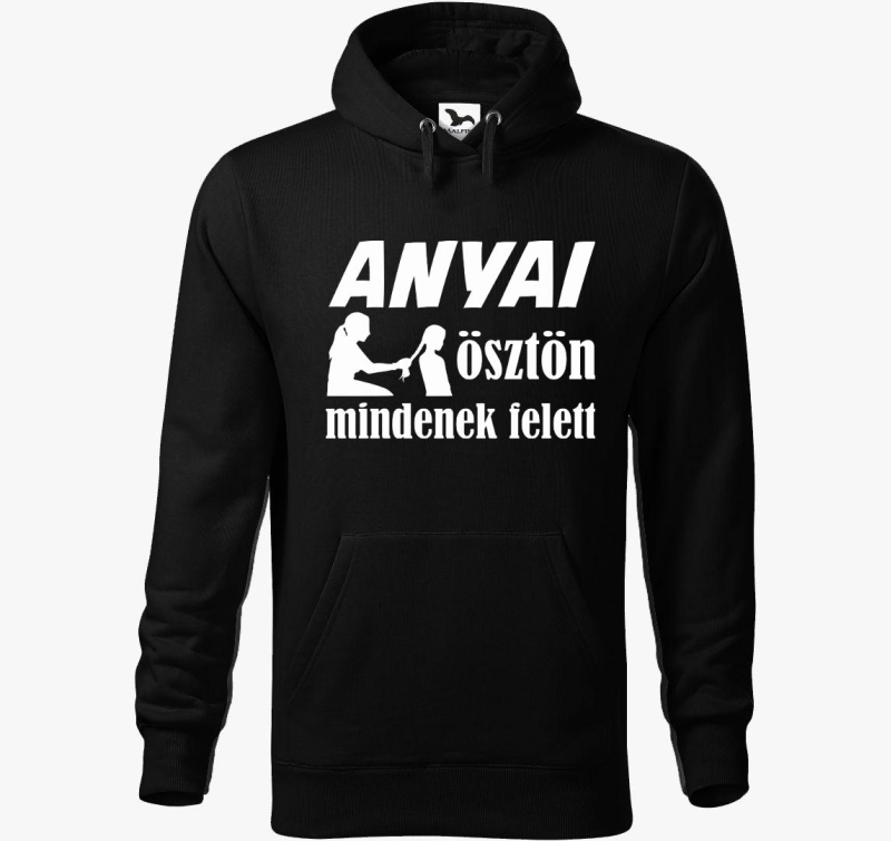 Anyai ösztönös kapucnis pulóver