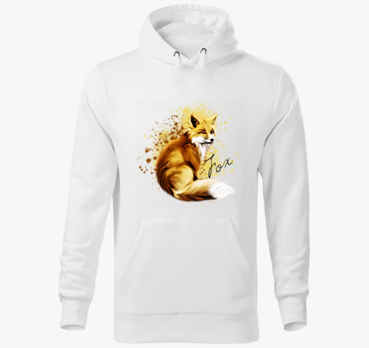 Róka mintás kapucnis pulóver...