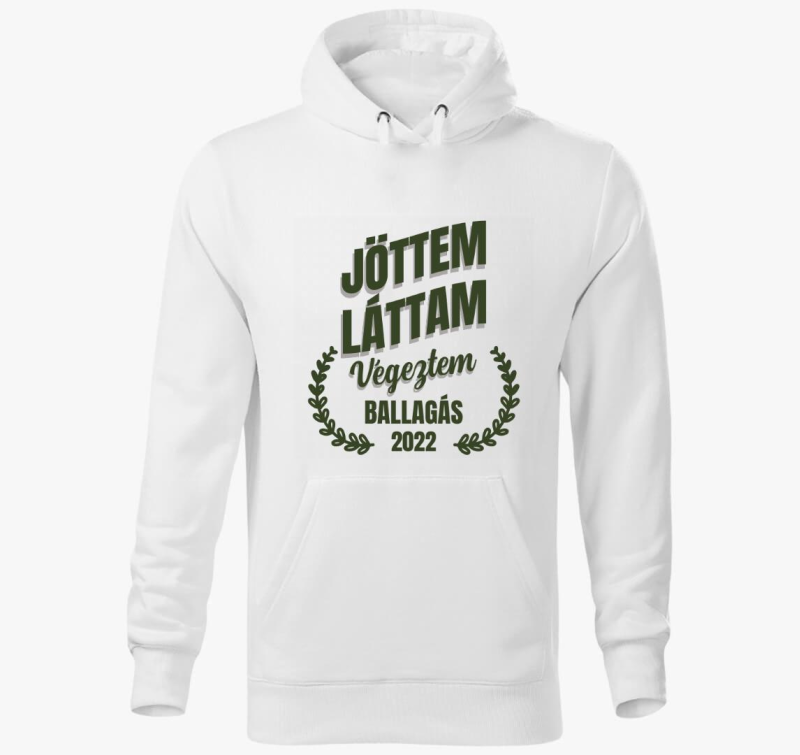 Jöttem láttam végeztem ballagás kapucnis pulóver