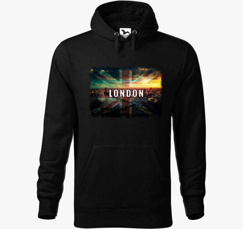 London látkép kapucnis pulóver