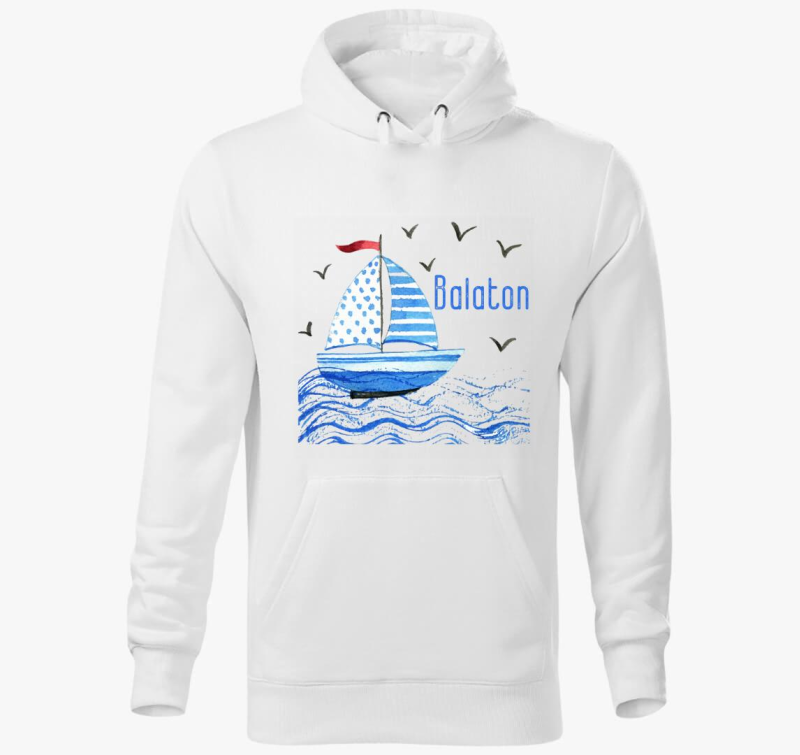 Vitorlás Balaton kapucnis pulóver