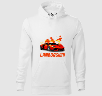 Orange Lamborghini kapucnis pulóver