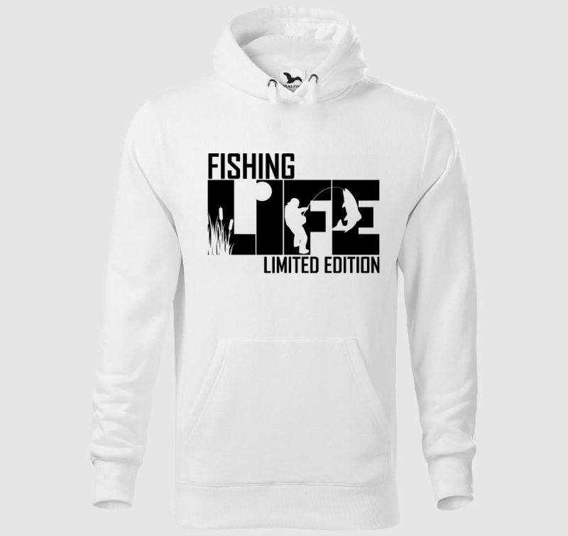 Fishing life feliratos kapucnis pulóver