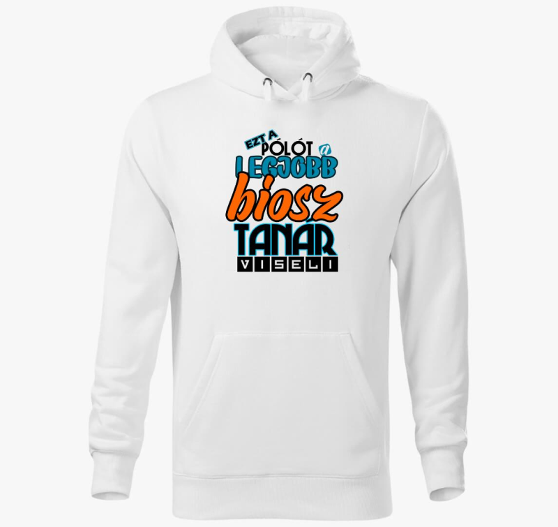 Biosz tanár kapucnis pulóver