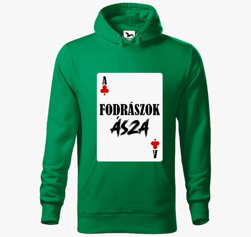 Fodrászok ásza kártyás kapucnis pulóver