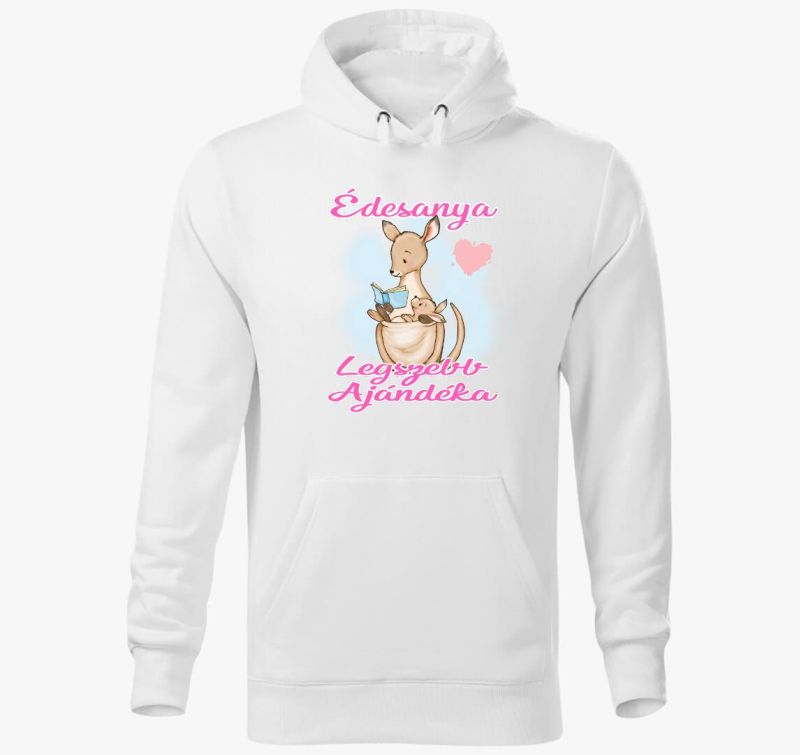 Édesanya legszebb ajándéka kenguru lányos kapucnis pulóver