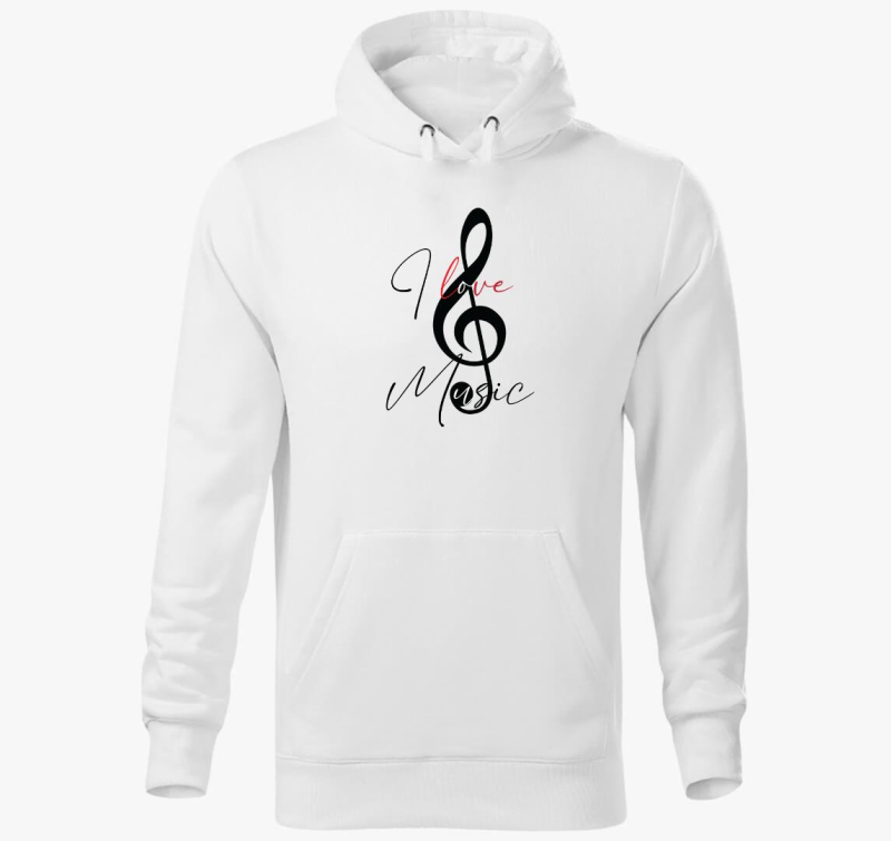 I love music kapucnis pulóver