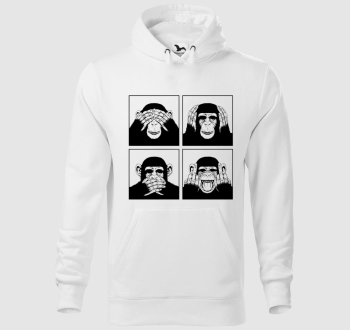 Bölcs majmok kapucnis pulóver